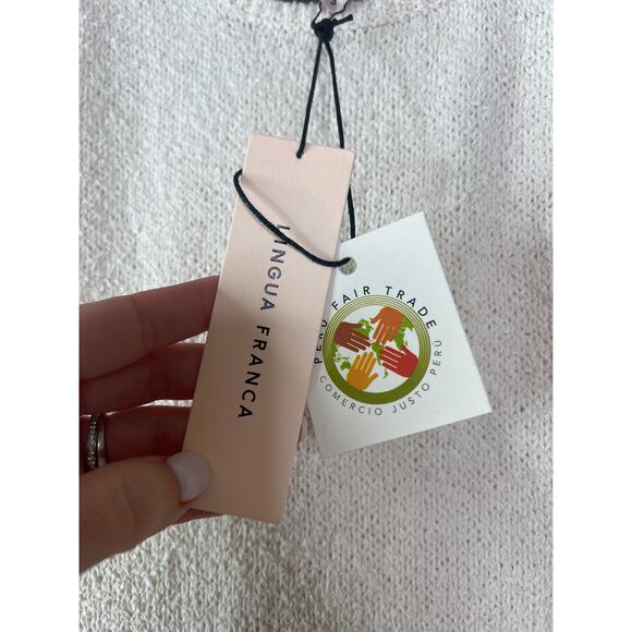 NWT Lingua Franca Jane St. Garden Hand-Embroidered Slim Fit Midi Dress Cream - Picture 5 of 8